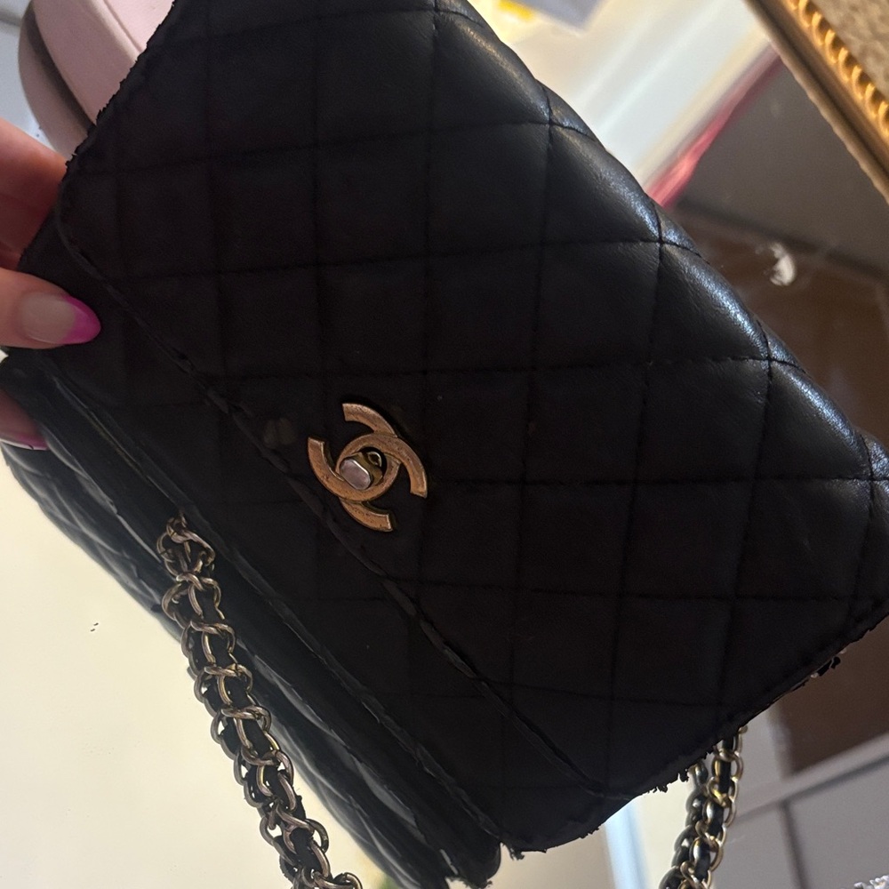CHANEL Black Quilted Mini Bag